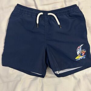 Polo by Ralph Lauren Kids Navy Swim Shorts with Sailboat